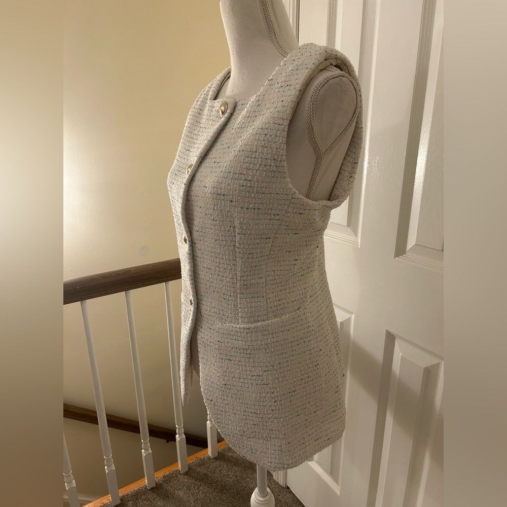 Anthropologie Maeve Square Neck Tweed Vest NWT! - Picture 8 of 16